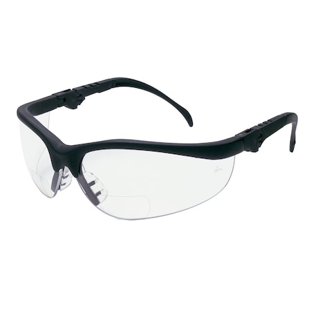 Mcr Safety Glasses, Klondike KD3 Magnifier 2.0 Clear Lenses, 12PK K3H20
